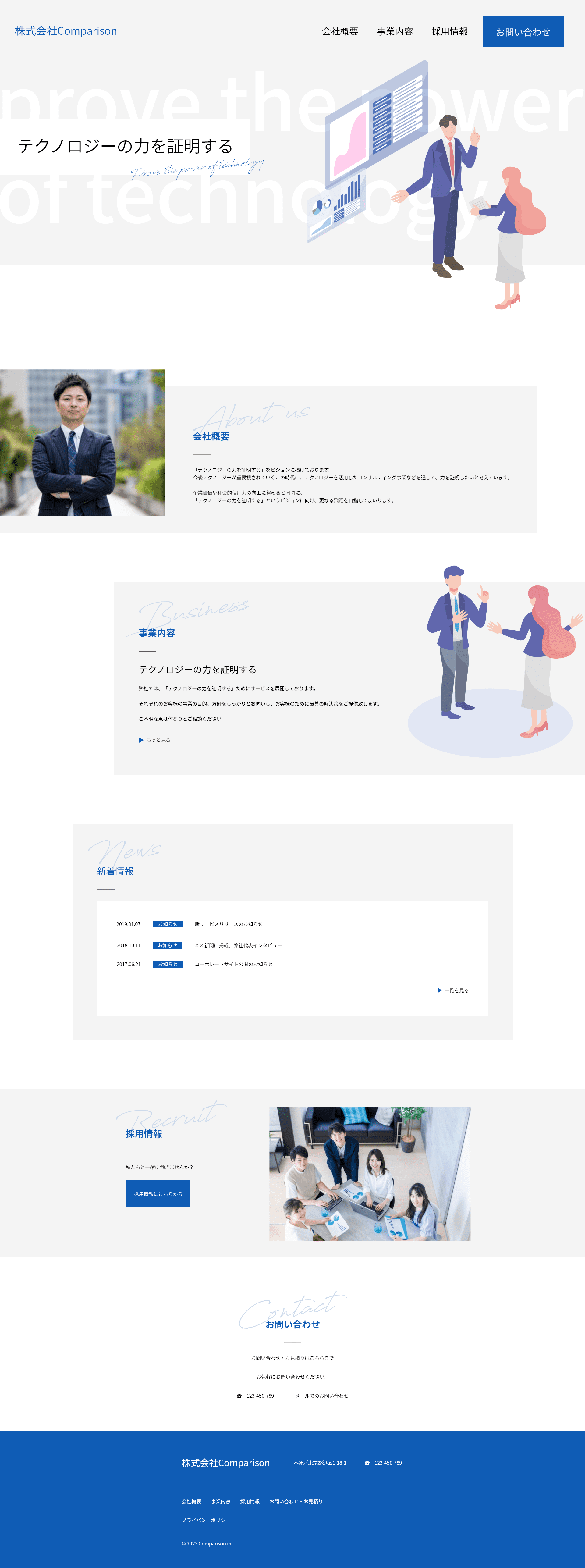 corporateサイト de beaute ワイヤーフレーム