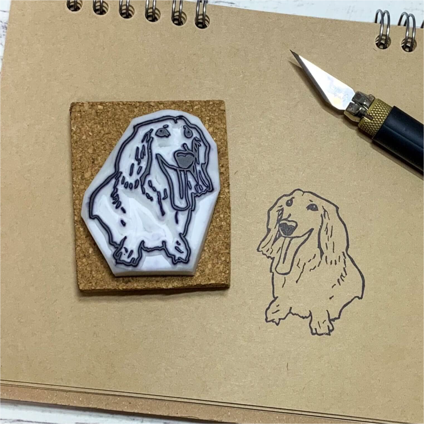 消しゴムはんこ オリジナル 犬